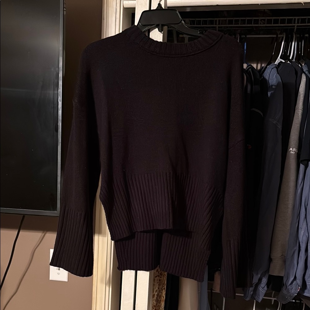 Black Ribbed Sweater